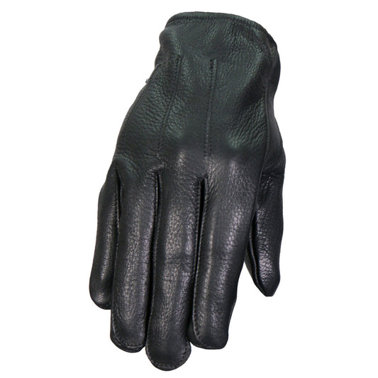 Hot Leathers GVD1014 Black Unlined Deerskin Driving Leather Gloves