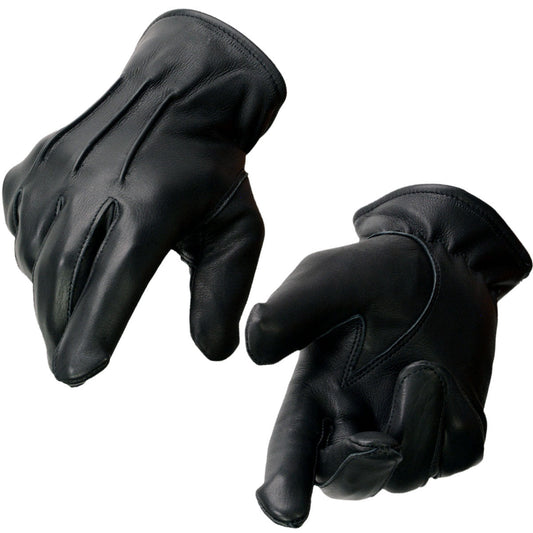 Milwaukee Leather SH865 Men's Black Thermal Lined USA Deerskin Leather Motorcycle Winter Rider Gloves