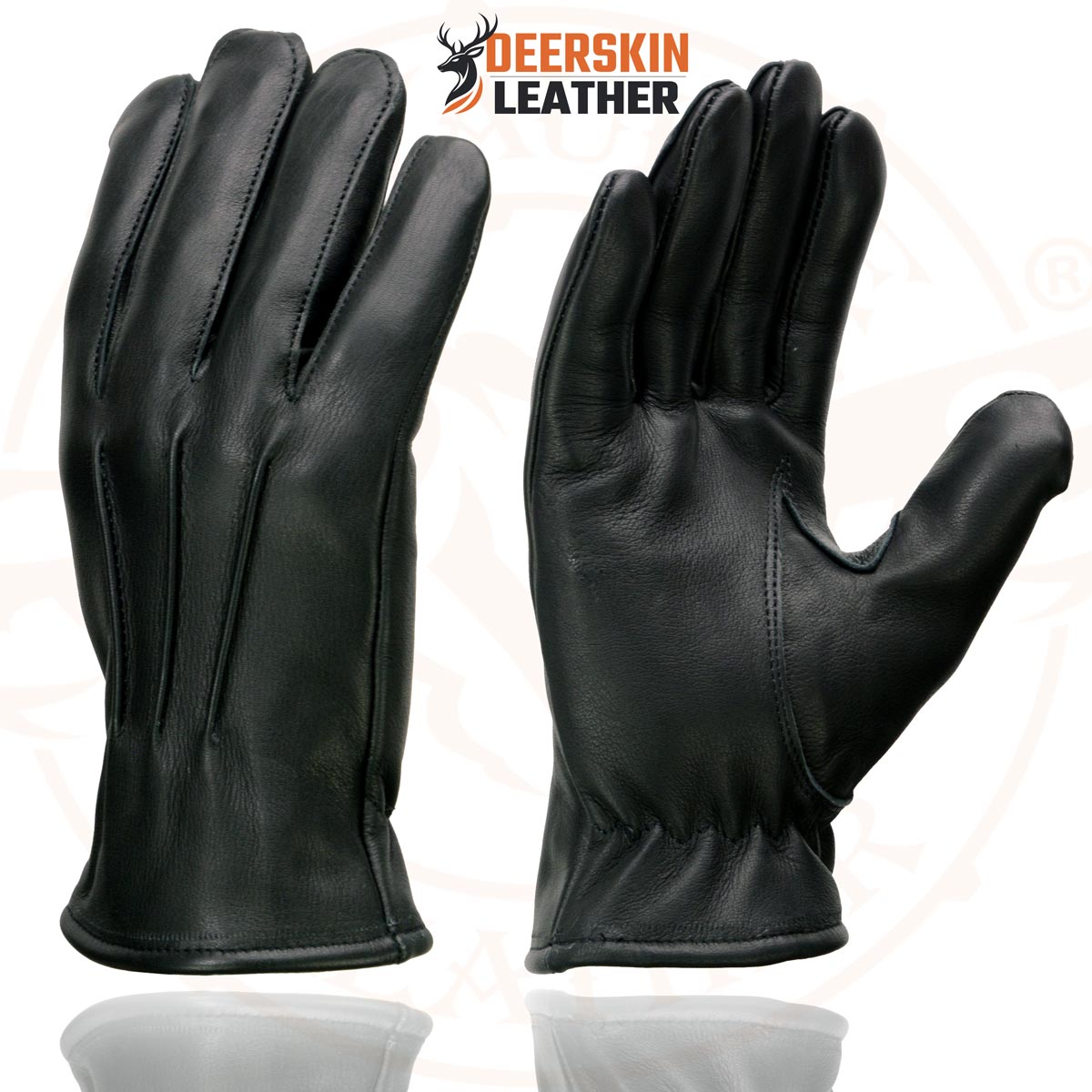 Milwaukee Leather SH865 Men's Black Thermal Lined USA Deerskin Leather Motorcycle Winter Rider Gloves