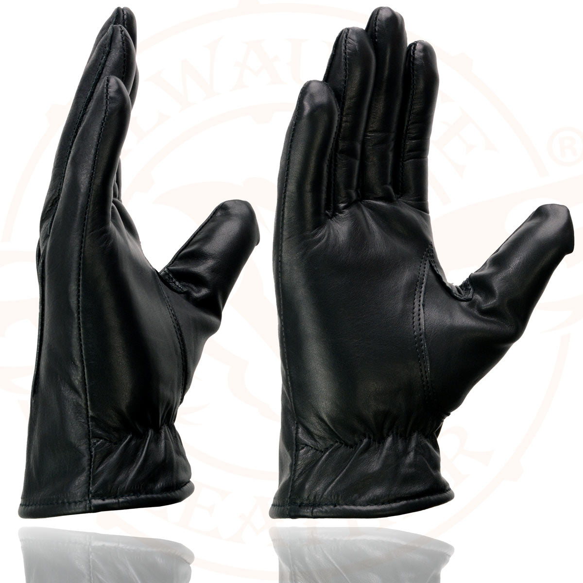 Milwaukee Leather SH234 Men's Black Thermal Lined Leather Motorcycle Hand Gloves W/ Sinch Wrist Closure