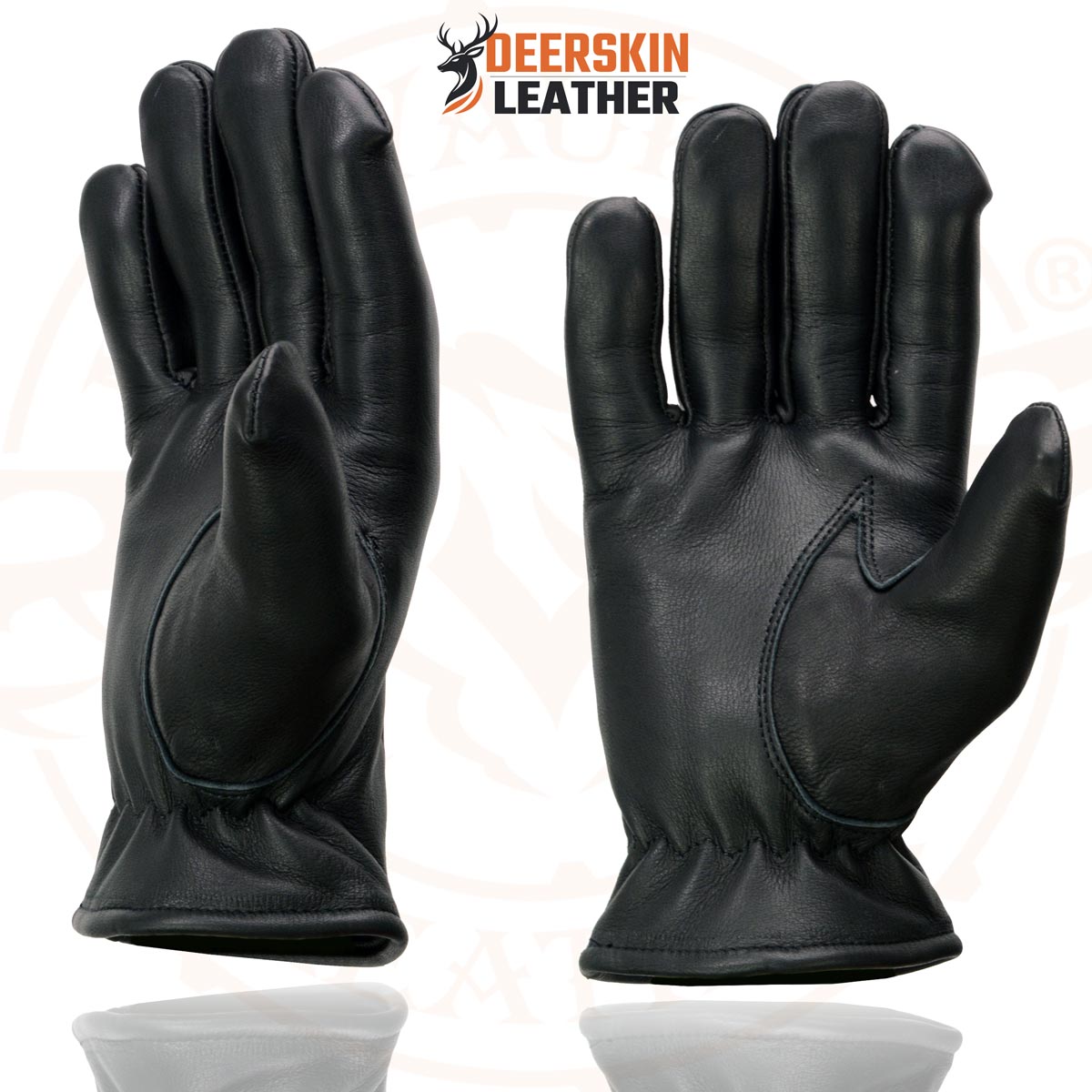 Milwaukee Leather SH865 Men's Black Thermal Lined USA Deerskin Leather Motorcycle Winter Rider Gloves