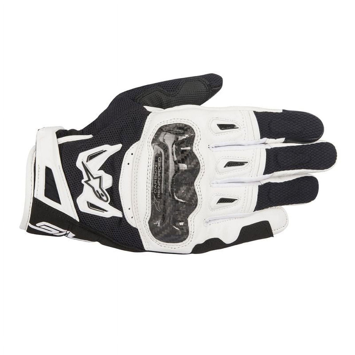 Alpinestars Men’s SMX-2 Air Carbon v2 Black, White and Fluorescent Yellow Gloves