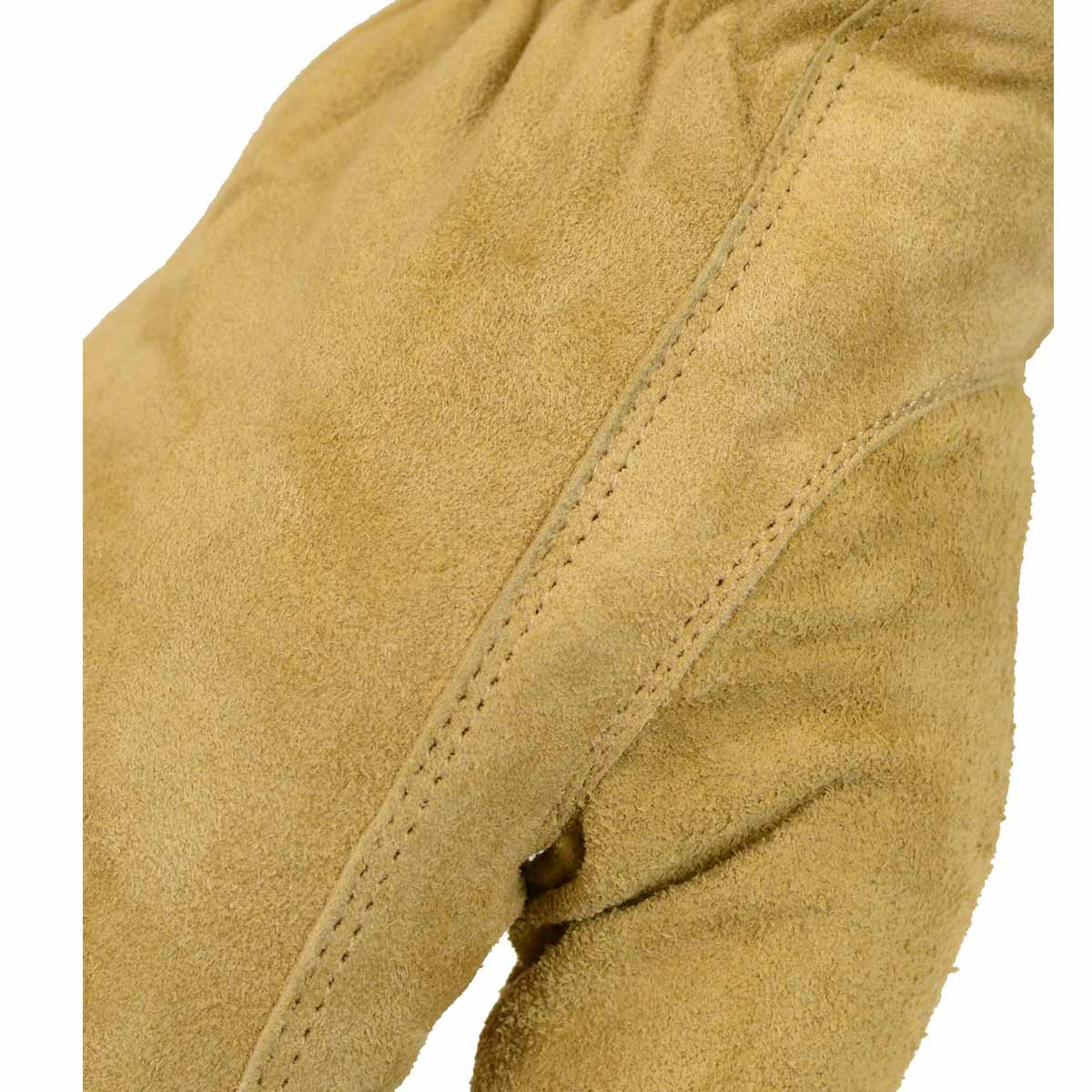 M-Boss Motorcycle Apparel BOS37552 Men's Sand Color Thermal Lined Gloves Made of USA Deer Suede