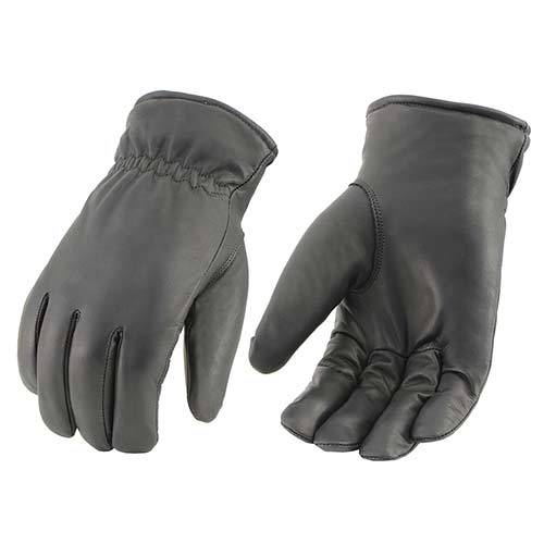 Milwaukee Leather MG7523 Men's Black Leather Waterproof Cruiser Motorcycle Hand Gloves