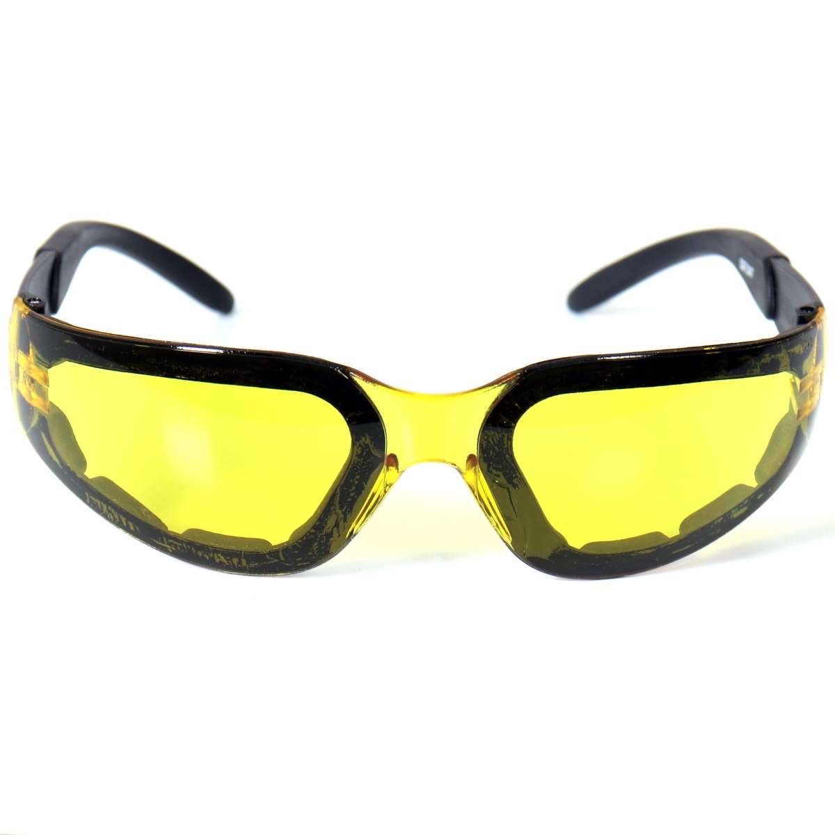 Hot Leathers Rider Sunglasses with Padding and Yellow Lenses SGF1047