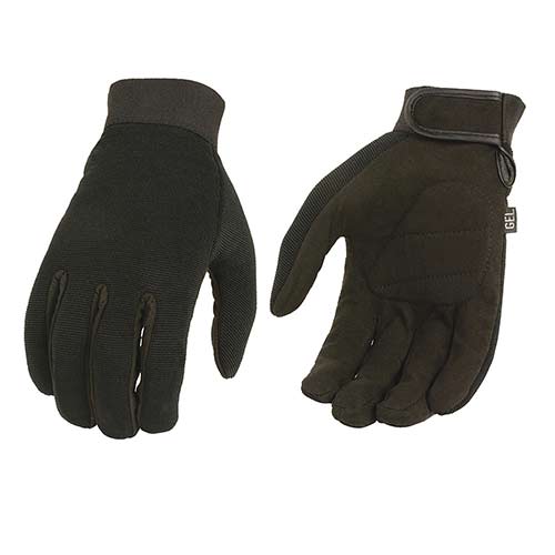 Milwaukee Leather SH44612 Men's Black Textile Mesh Gel Palm Motorcycle Mechanics Hand Gloves W/ Amara Cloth Bottom